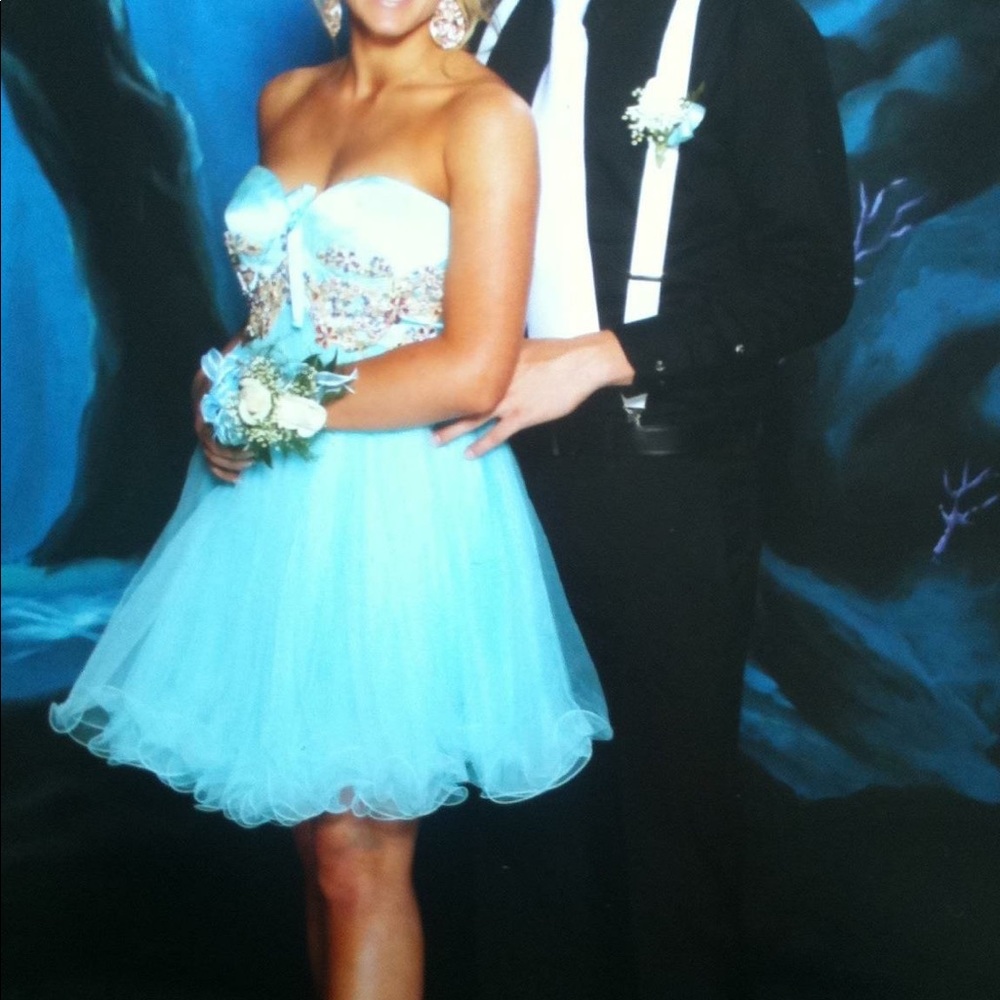 Sherri Hill blue dress - Picture 3 of 7