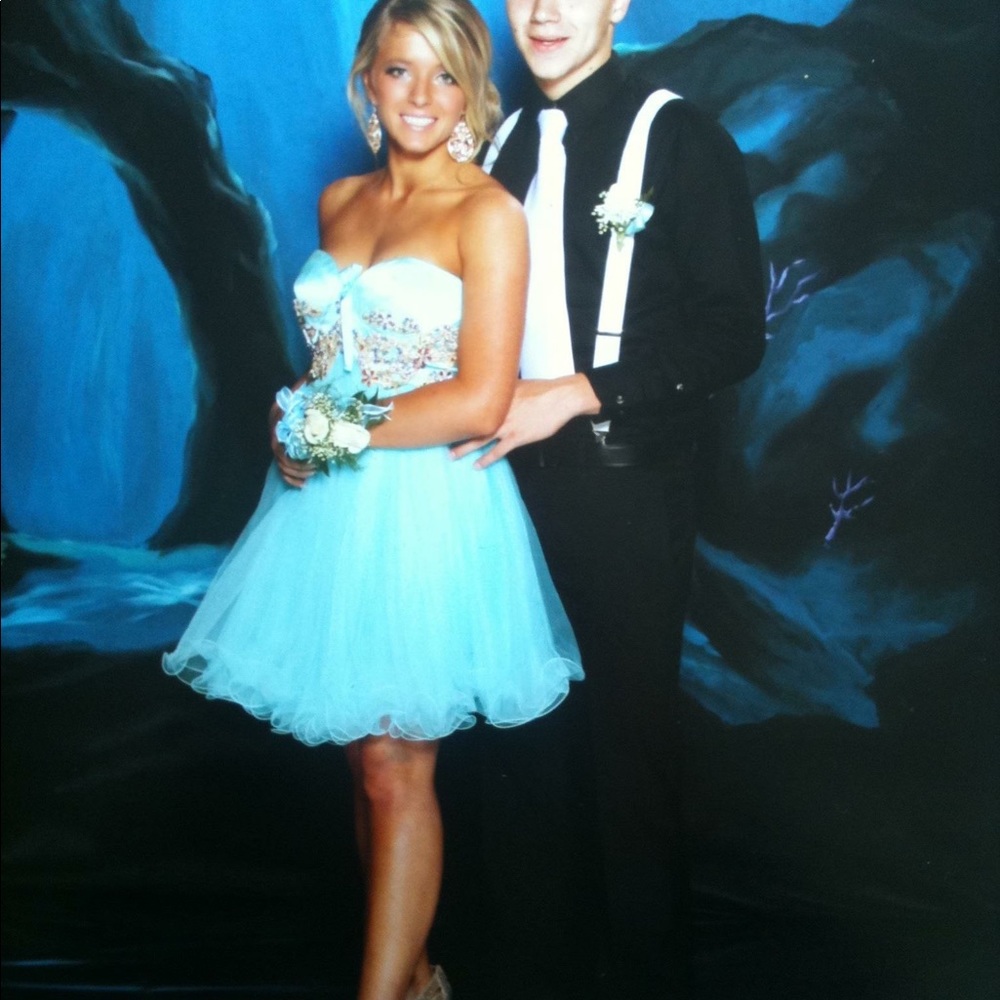 Sherri Hill blue dress - Picture 6 of 7