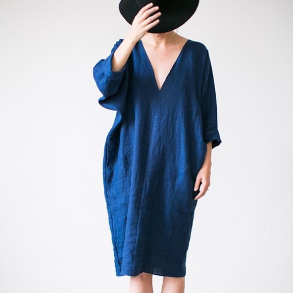 v neck caftan