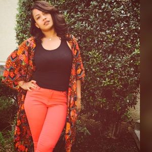 Long multi colored cover up