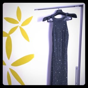 Dark gray sequin gown