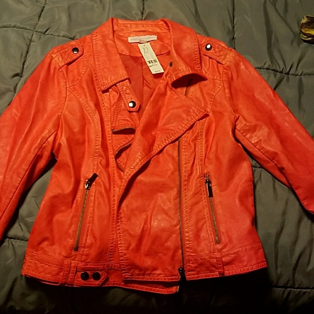 NWT NY&CO leather jacket sz med