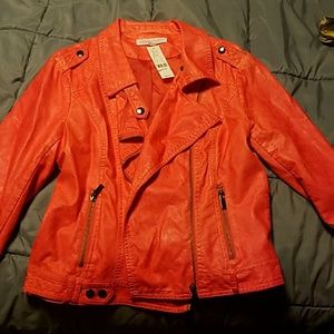 NWT NY&CO leather jacket sz med