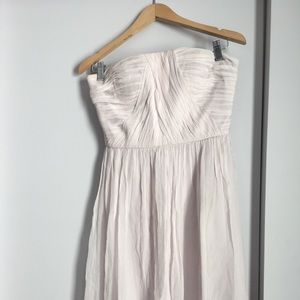 Blush pink strapless dress