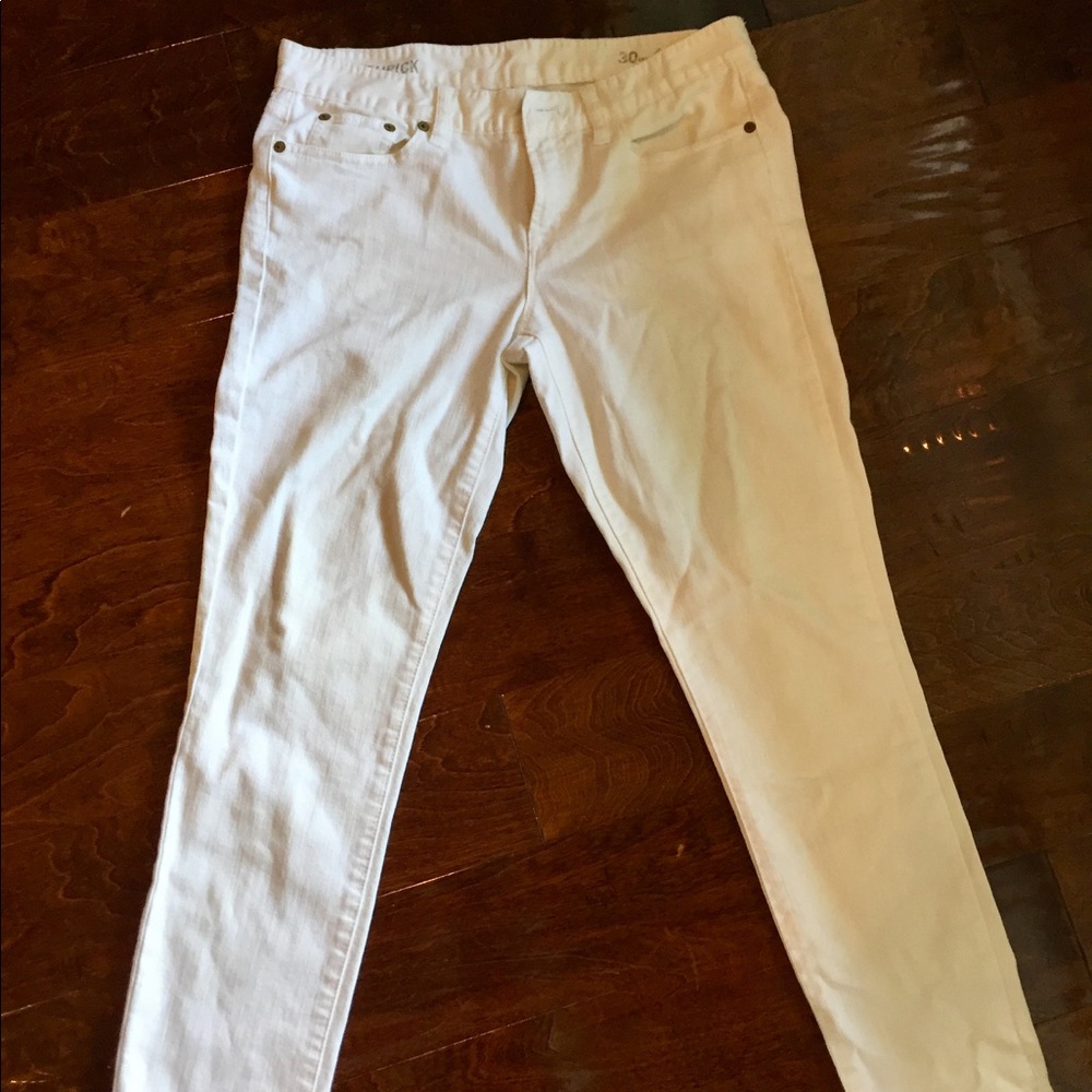 J. Crew White Toothpick Jeans