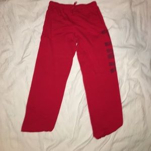 Red PINK Victoria's Secret Sweatpants