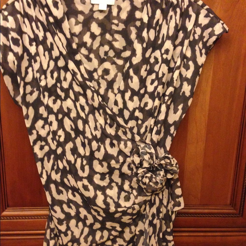 Charcoal & Putty Colored Blouse