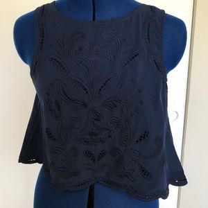 Embroidered crop top