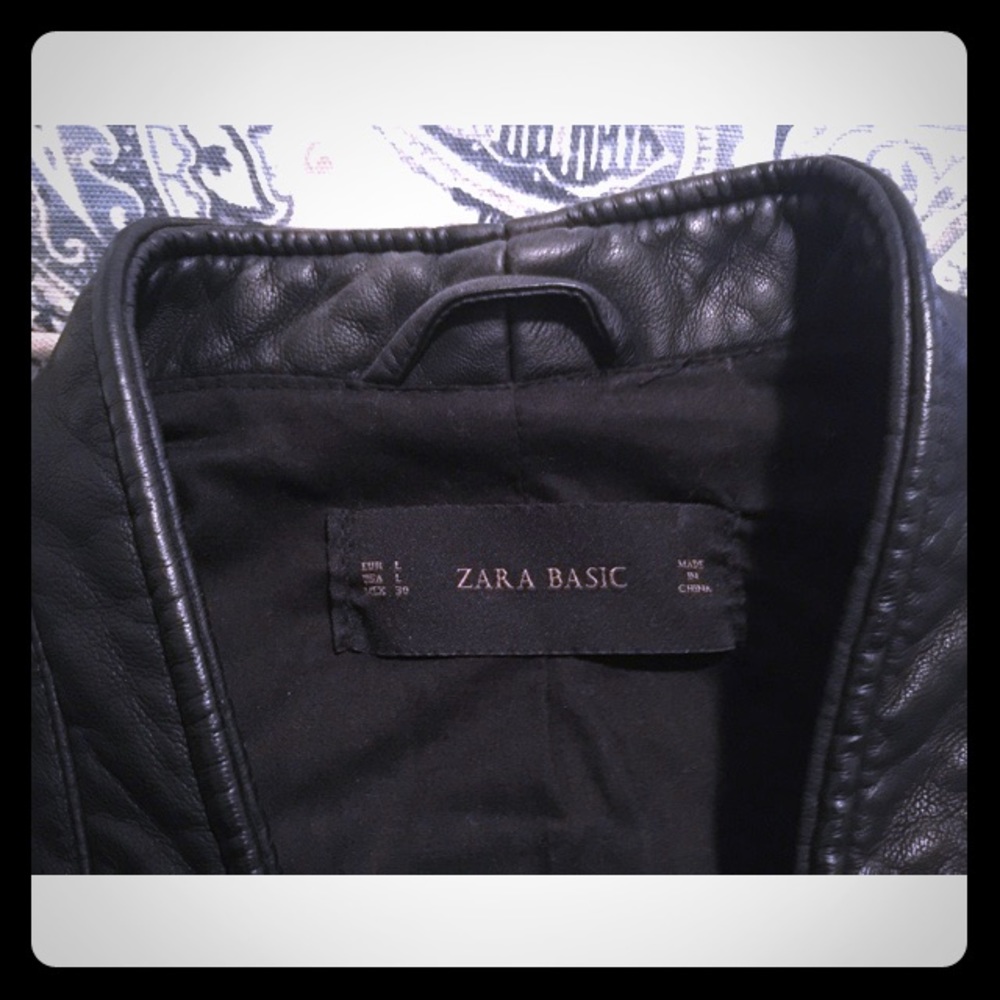 Zara Basic Leather Jacket