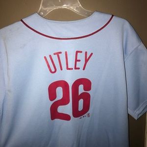 Men's Majestic Utley Phillies Jersey