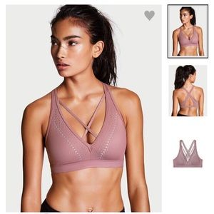 Victoria's Secret Sport Laser-cut Plunge Sport Bra