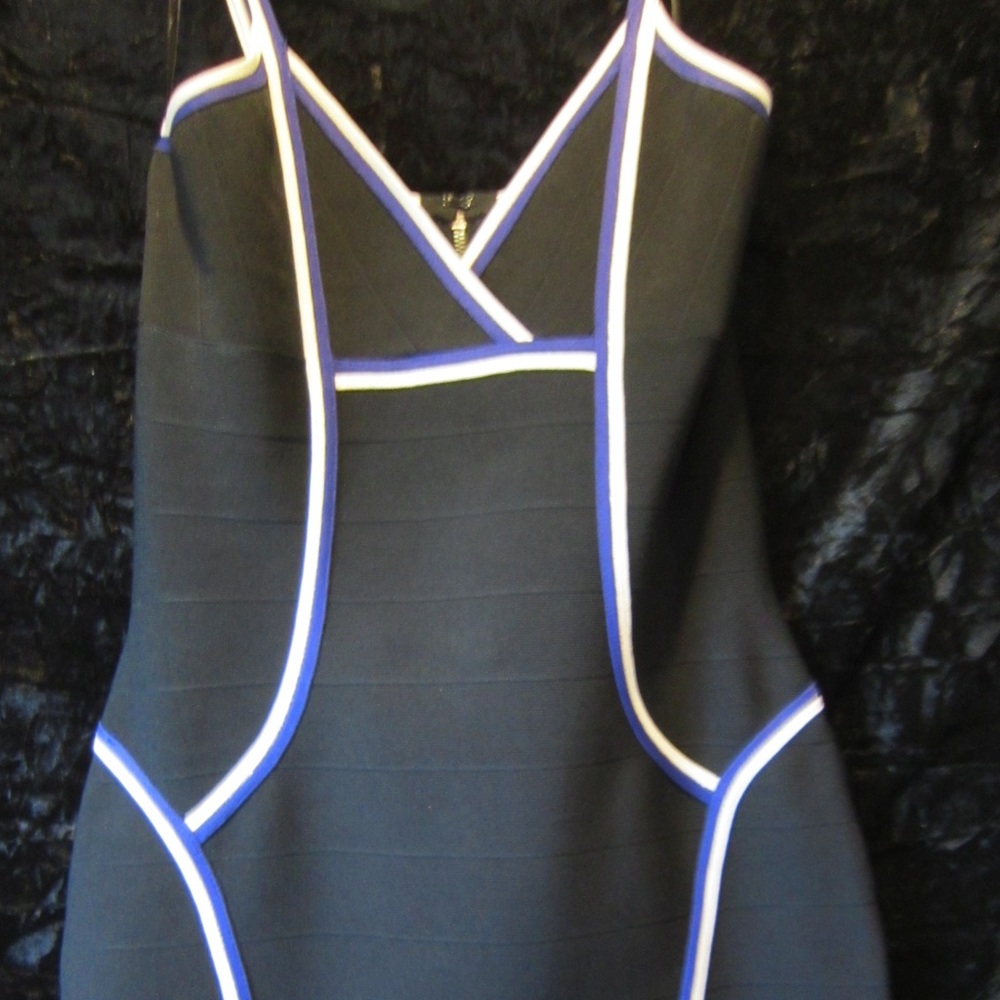 Guess black bandage mini dress