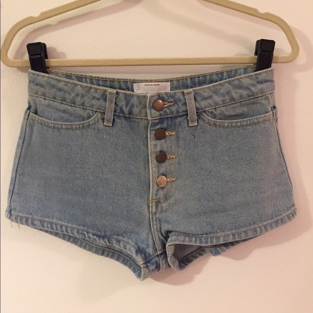 American Apparel Mid-Rise Denim Shorts