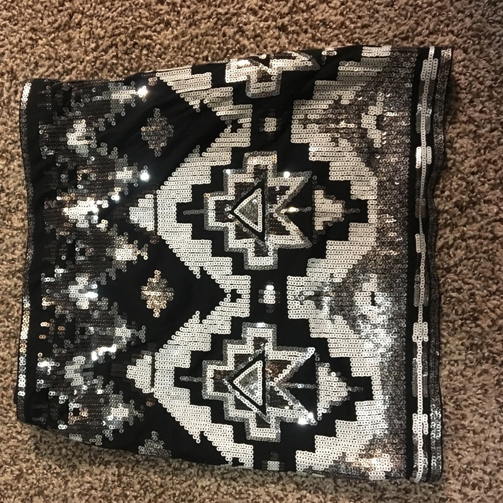 Express Sequin Pencil Skirt