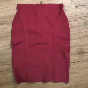 Burgundy Bandage Skirt