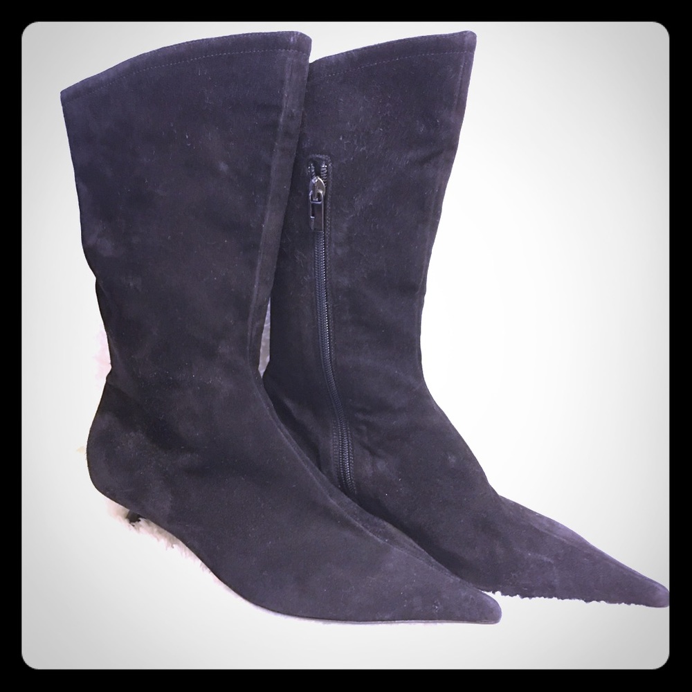 💞Fendi Suede Boots Size 39 1/2 Vero Cucio - Picture 2 of 8