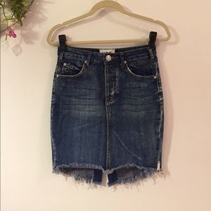 One Teaspoon High-Waisted Denim Skirt
