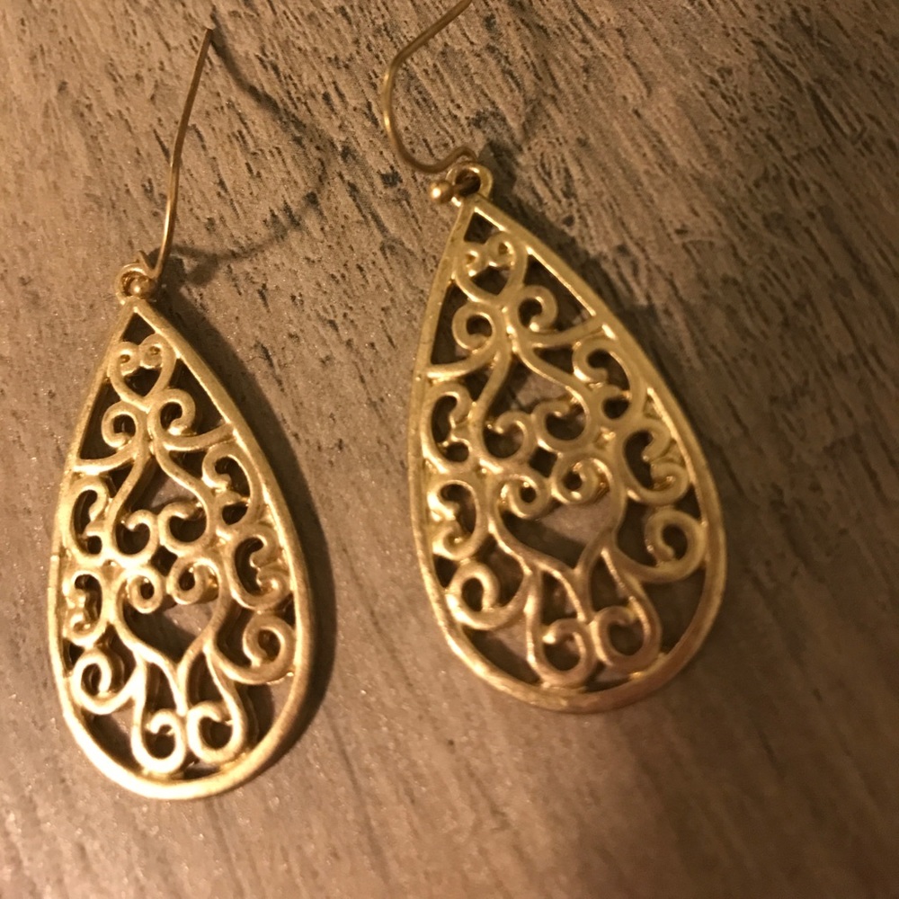 Golden goddess earrings