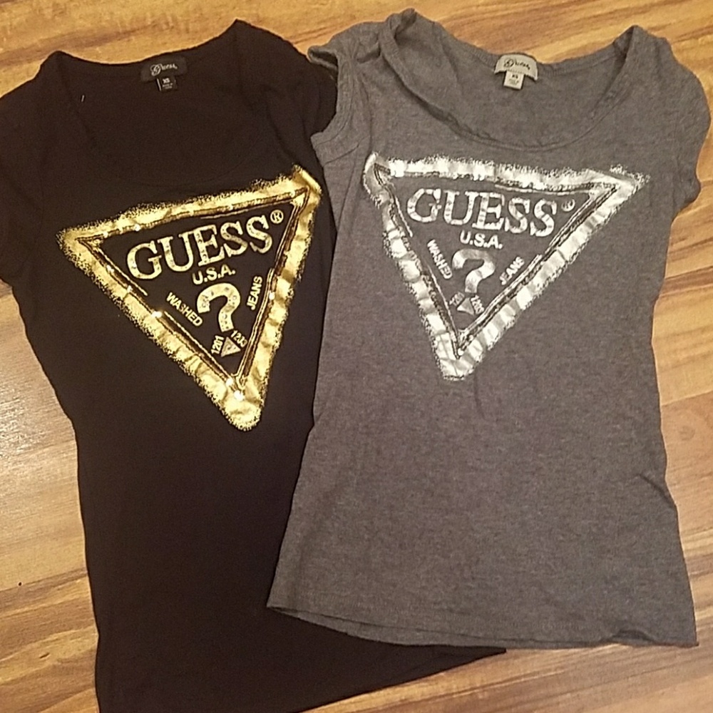 Bundle 2 Guess xs tops super fun bling!!