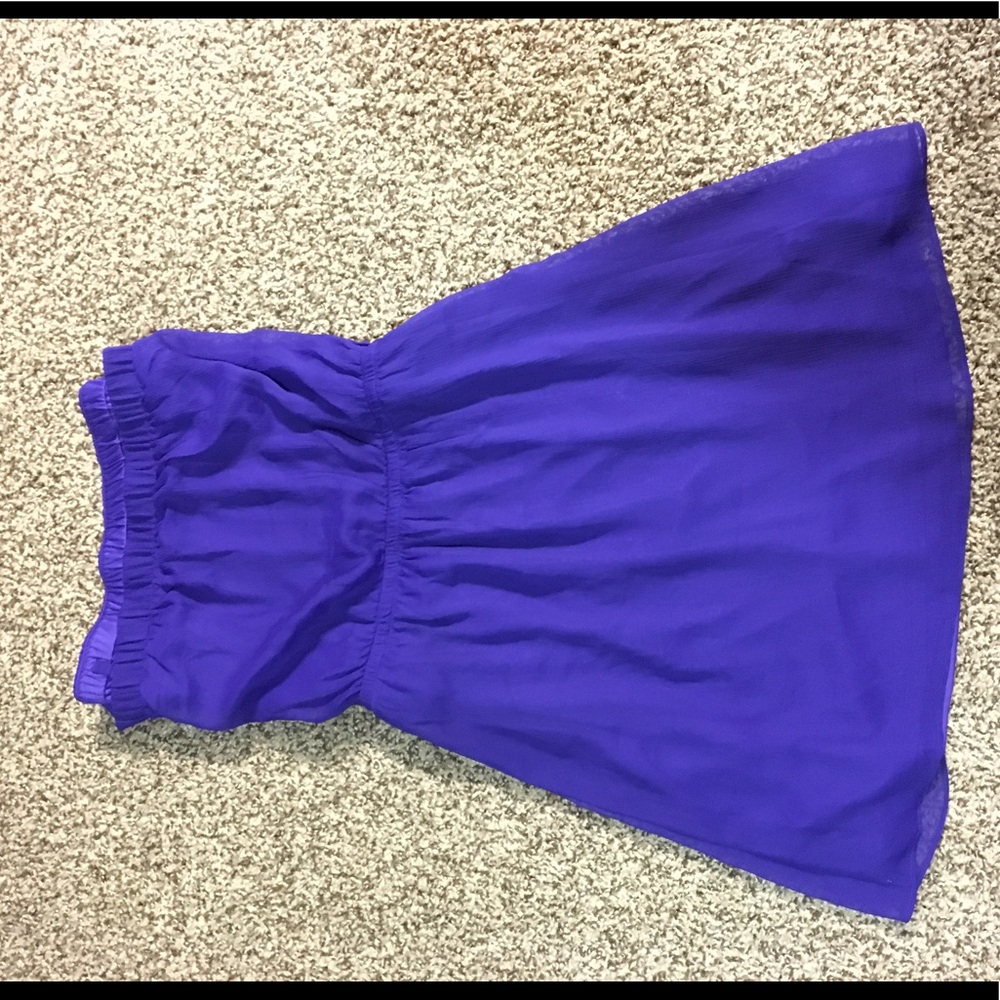 Purple/Blue Strapless Dress