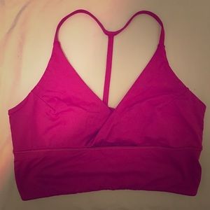 Lululemon pink/magenta bra/crop top.