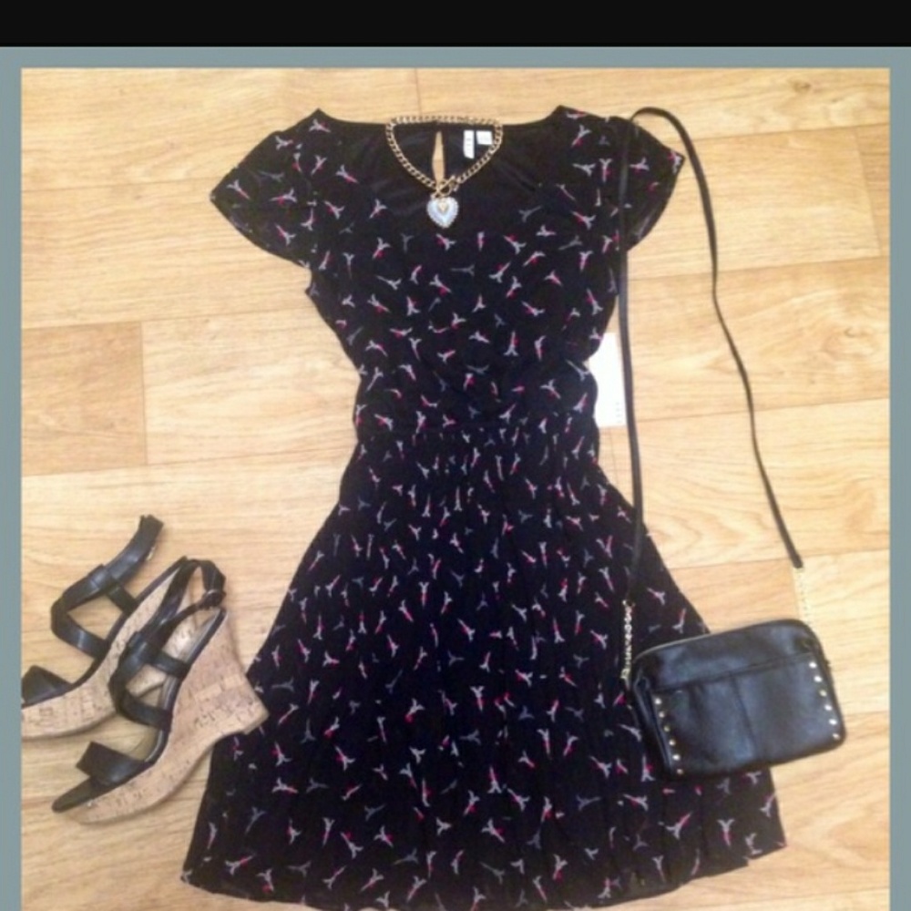 Black Eiffel Tower dress