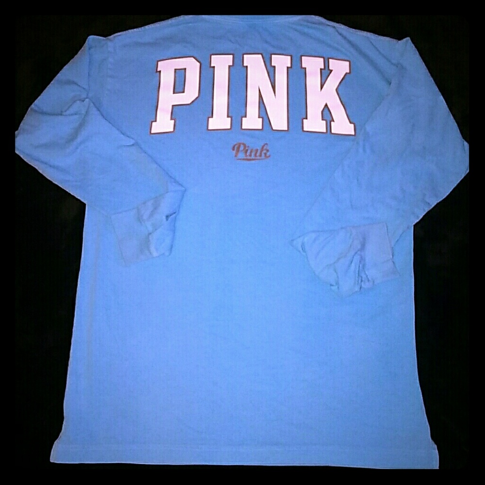 PINK Victoria's Secret Blue Shirt Size S