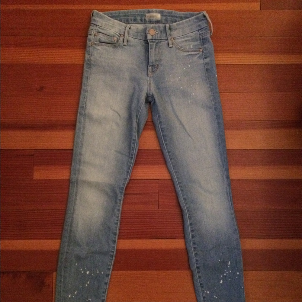 Mother denim cropped skinny jeans