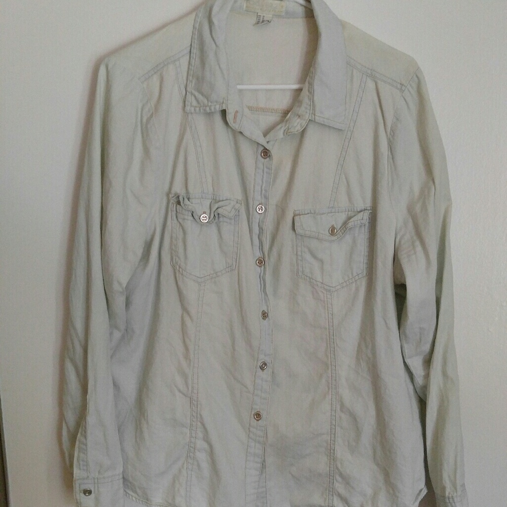 Distressed blue bean cardigan size 1x forever 21 p