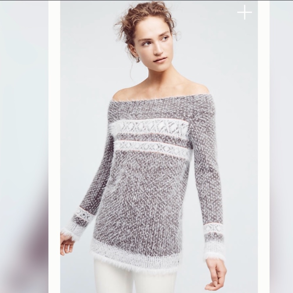 NWT Anthro Faroe Off the Shoulder Sweater L