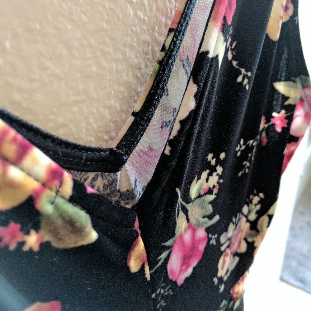Velvet floral dress