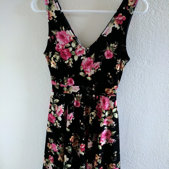 Velvet floral dress - Picture 3 of 3