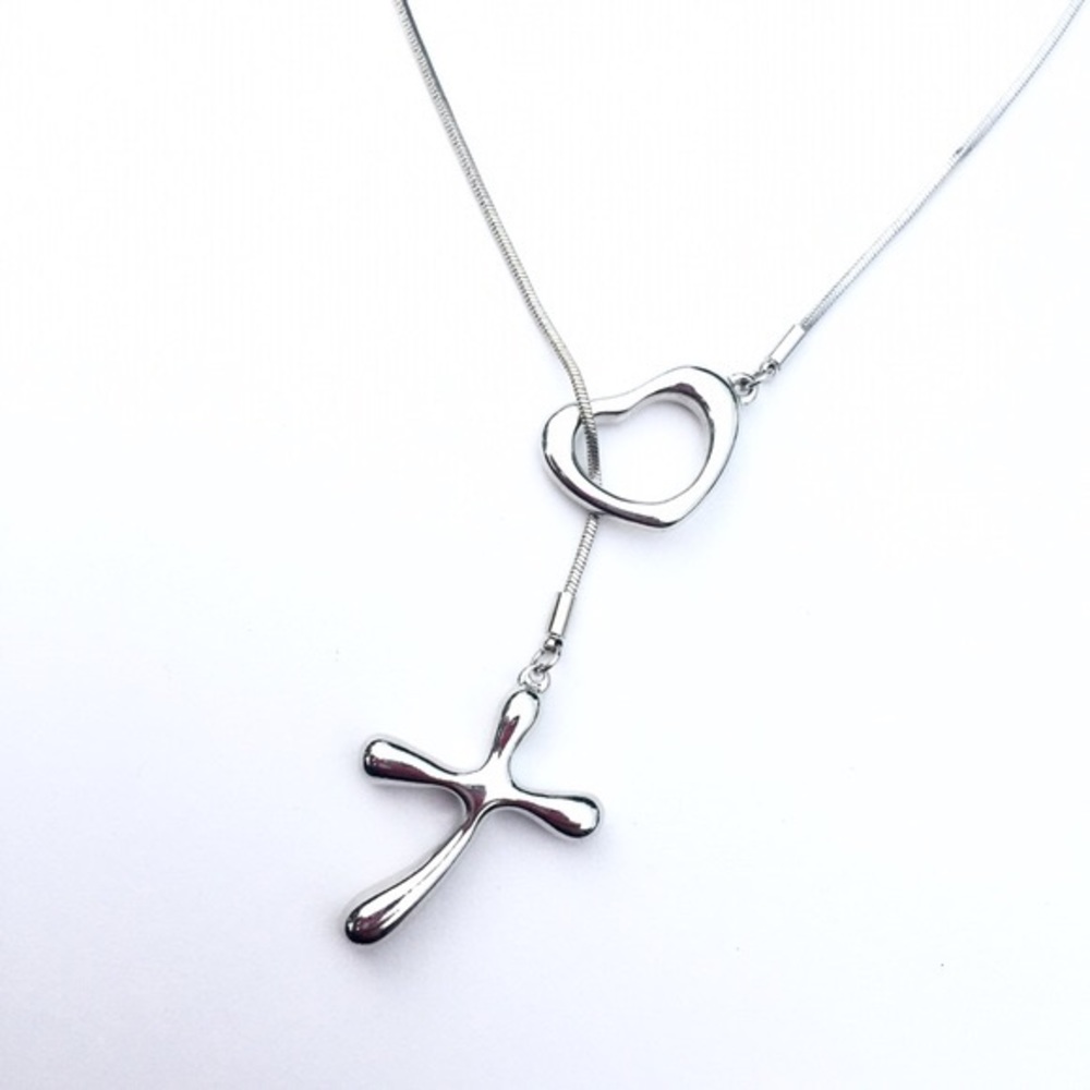 TOKEN OF LOVE Retired Heart/Cross Necklace