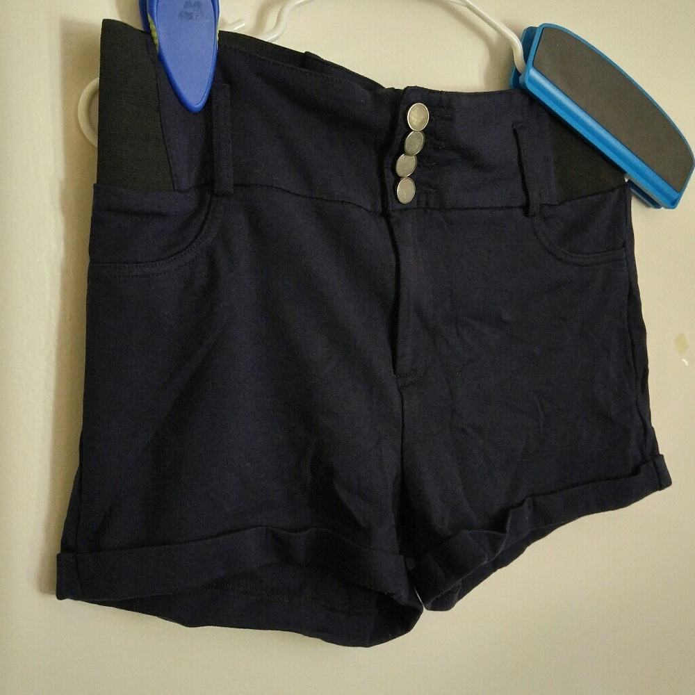 Stretchy dark blue shorts size xl