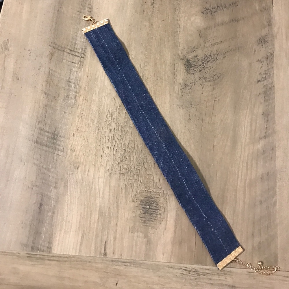 Denim choker