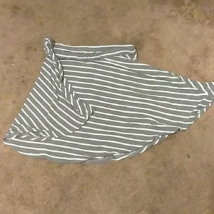 Light grey and white striped skirt