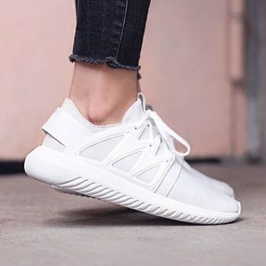 Adidas white tubular viral tennis shoes
