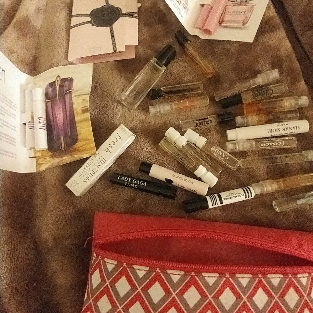 Ipsy bag full of fragrance minis/samples