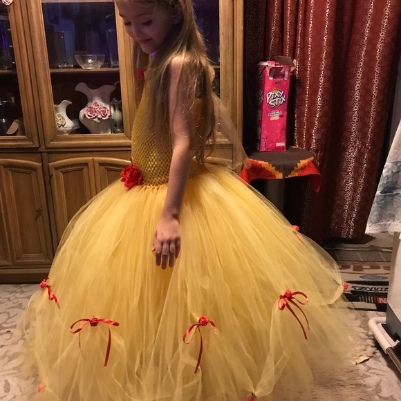 Made to order Belle inspired Tutu dress costume - Picture 2 of 7