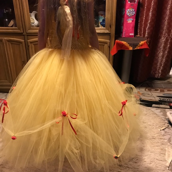 Made to order Belle inspired Tutu dress costume - Picture 3 of 7
