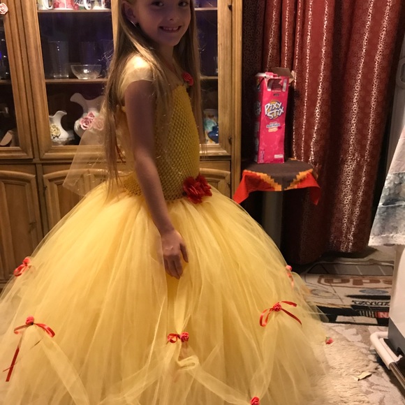 Made to order Belle inspired Tutu dress costume - Picture 4 of 7