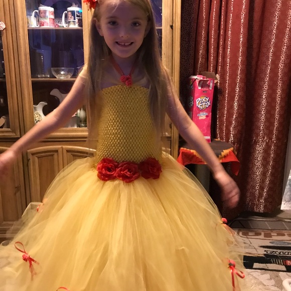 Made to order Belle inspired Tutu dress costume - Picture 7 of 7