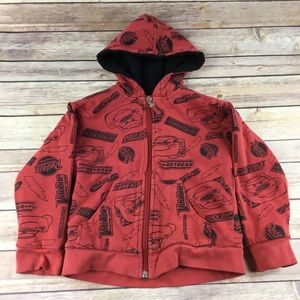 Disney Cars Lightning McQueen red zip hoodie
