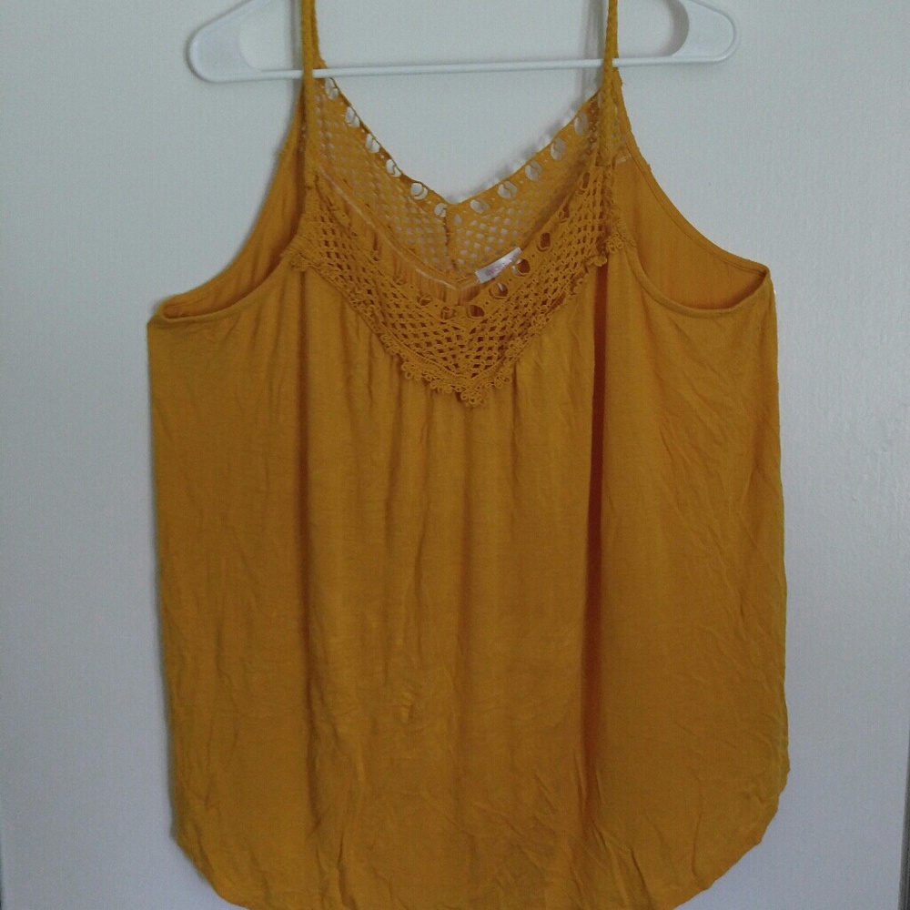 Yellow mustard color tank top size xxl