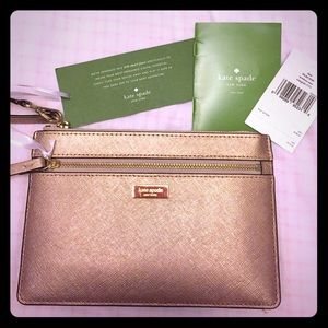 Kate spade rose gold tinie wristlet newbury lane