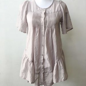 Vintage babydoll peplum top, M