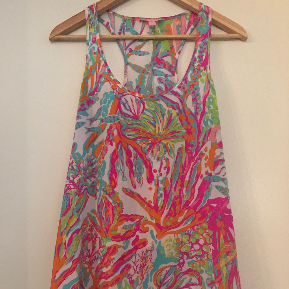 Lilly Pulitzer Scuba to Cuba Sarina silk top small