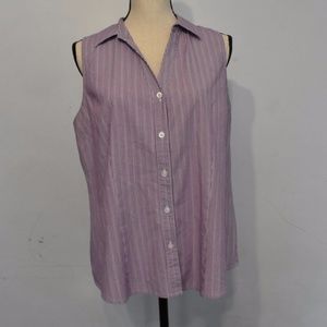 Women's Covington sleeveless blouse purple -white