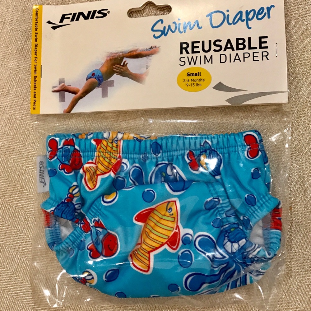 NWT! Finis Reusable Swim Diaper 3-6 Mo
