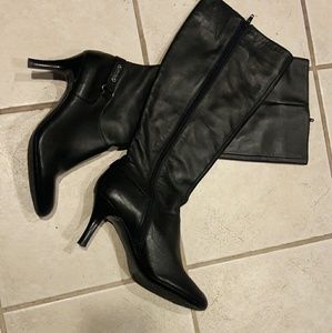 Calvin Klein black leather boots